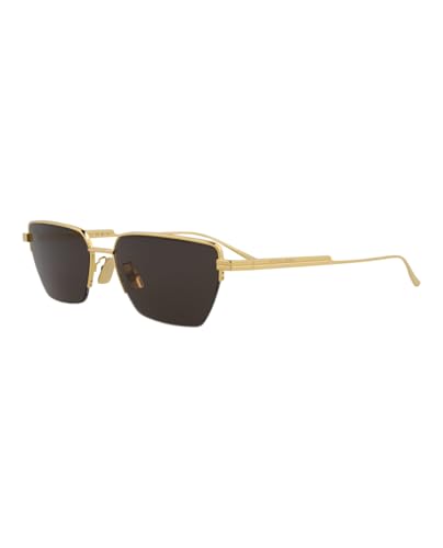 Bottega Veneta Square-Frame Metal Sunglasses2