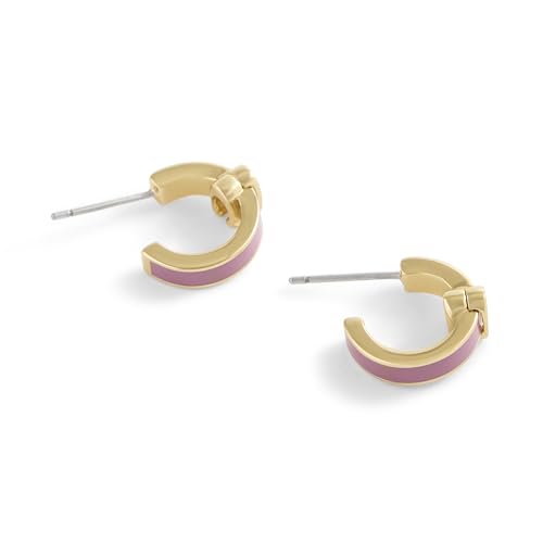 Image of COACH Jewelry Women's Signature C Enamel Huggie Earrings