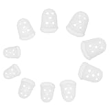 Healifty 10 Stück Kalimba Fingerschutz Daumenkappen aus Langlebigem Silikon Transparent Fingerspitzenüberzüge für Daumenklavier zum Schutz bei Übung und Spiel
