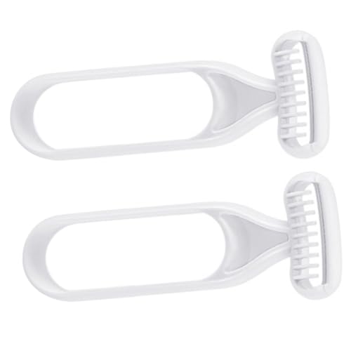 BAZEITFLOW 2 piezas Cuchillas de Afeitar Manuales para Mujer Depiladoras Portátiles para Cuerpo Axilas y Piernas Herramienta y Ligera para Viaje Paquete de Unidades Gris