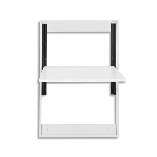 Invisible Bed Wall Mounted Foldable Dining, Computer, Study Table Desk For Adults (Material: Mdf, Color: Wool White Top, Size : 25.74 X 36 X 39 Inch) Wool White, Glossy - Image 7