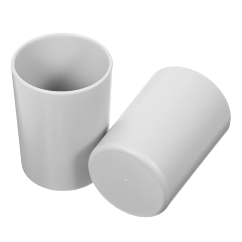 Genérico 2 Piezas Vasos para Enjuague Bucal Resistentes Irrompibles de Unidades Diseño Escandinavo Gris Soporte Práctico para Cepillos de Dientes para Baño y Viaje