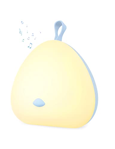 sympa Nachtlicht Kinder Baby Stilllicht Dimmbar mit 8 Farbwechsel, 1H Timer, Speicherfunktion, Bergsteigerhaken, Typ-C-Ladeanschluss Silikon LED Nachttischlampe Ei zum Stillen Schlafen