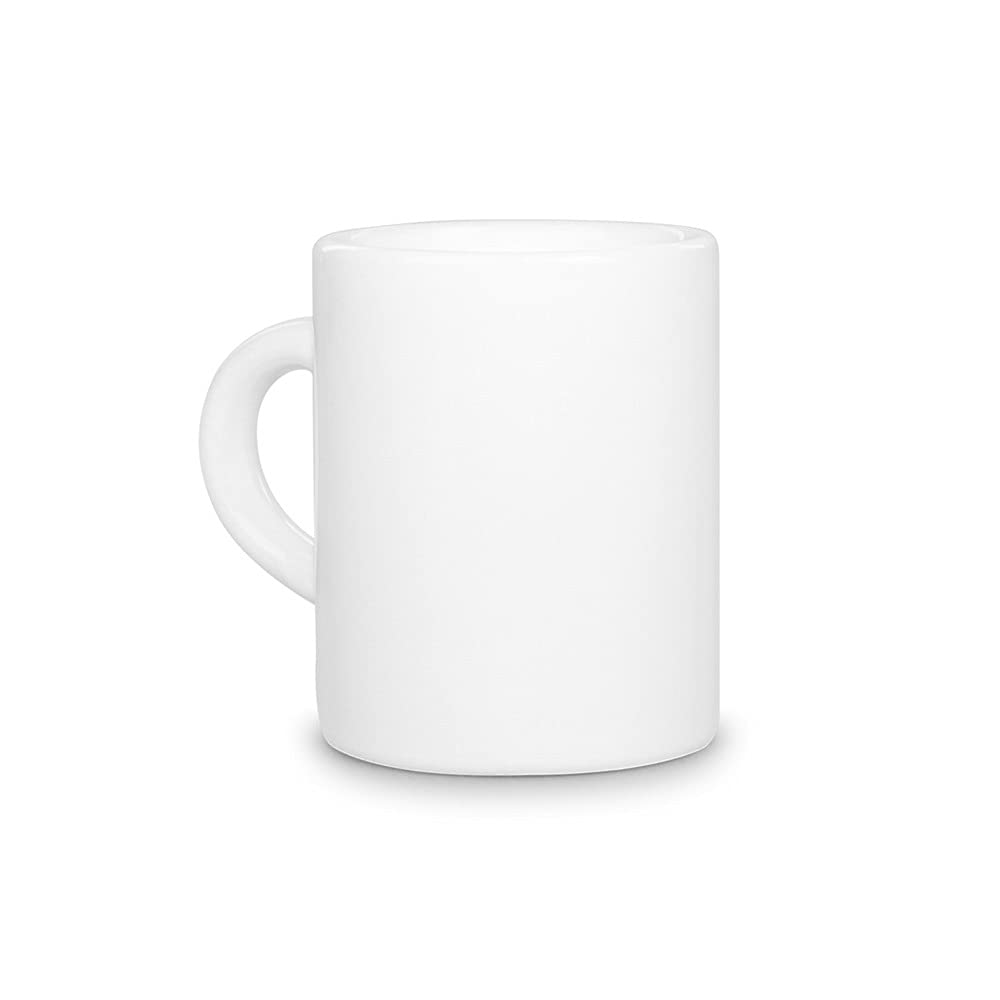 Bastel-Tassen ohne Druck zum Bemalen aus Hochwertiger Keramik Einzeln oder im Set/Mug/Cup/Becher/Pott Espresso Tasse (Henkel Rund) 12er Set