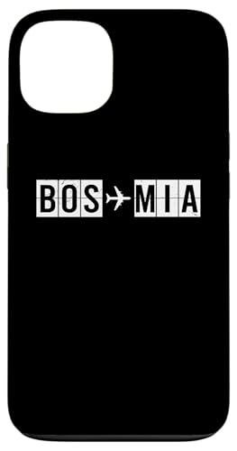 BOS����MIA�ւ̔�s�@���[�g�{�X�g���}�C�A�~��`�R�[�h �X�}�z�P�[�X iPhone 13 �p