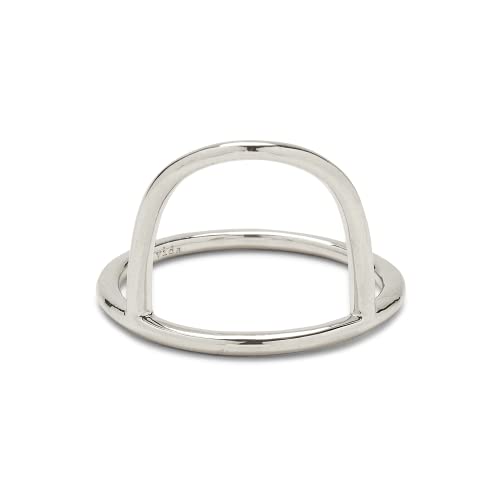 Pura Vida Ring Silver Arch Statement Ring - Handmade Ring With Thin Band, Brass Base With Rhodium Plate & E-Coat - Silver Rings For Women, Cute Rings For Teen Girls, Boho Jewelry For Women - Size 7 #TOP8