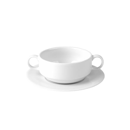 Holst Porzellan AU 525 AU 2-tlg. Porzellan Suppentasse 0,30 l Mondial Weiß 2 Sets