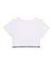 Calvin Klein Girl's Short-Sleeve Cropped T-Shirt Bralette, Classic White, Large