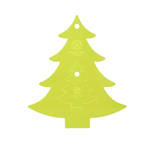 Acrylic Quilting & Craft Template, Christmas Tree | for Use with 10” Precut Fabric Squares | Essential Patchwork Quilt Supplies for Cutting Patterns, Sewing, and DIY Blanket Making Projects