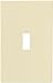 Eaton PJS1A Polycarbonate 1-Gang Screwless Toggle Mid Size Wall Plate, Almond