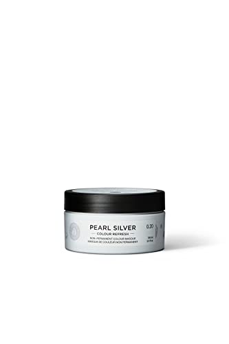 Maria Nila Colour Refresh Pearl Silver 100 ml - En Vårdande Färgbomb som Innehåller Tillfälliga Färgpigment som Snabbt Fräschar Upp Hårfärgen. 100% Veganskt. Sulfatfritt och Parabenfritt.