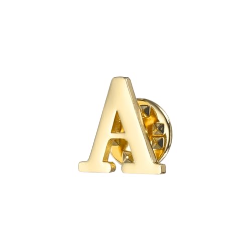 Image of PATIKIL Letter Lapel Pins, Initial Alphabet Collar Pins Letter Brooch Pins for Women Men Shirt Dress Suits