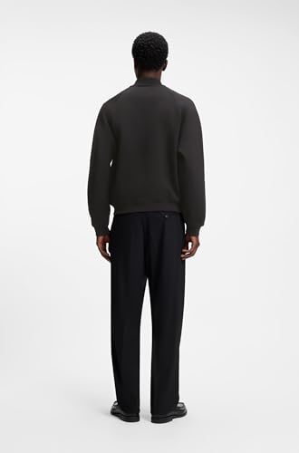Veste bomber interlock HUGO BOSS blouson noir homme décontracté chic