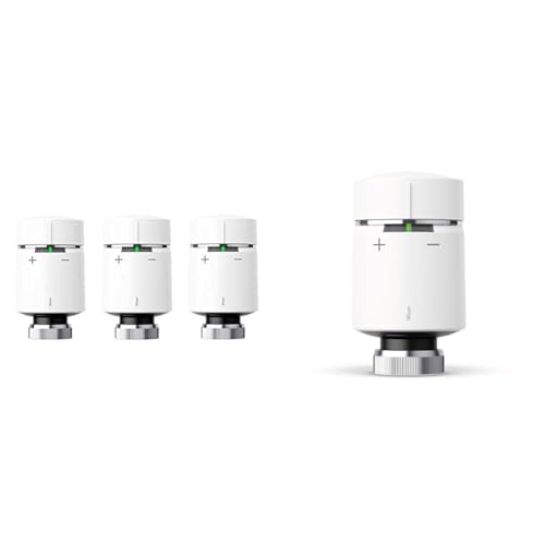Drayton by Schneider Electric Wiser Smart Heating Radiator Thermostat Multipack, White & Drayton Wiser Smart Heating Radiator Thermostat Works with Amazon Alexa, Google Home, IFTTT
