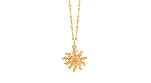 TALISMAN JEWELLERY Colgante Chapado Oro 3 micras 18k - Eguzkilore, Flor Vasca (23 MM)