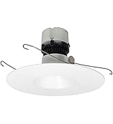 Nora NPR-56RNDC27XMPW | 5"/6" Pearl LED Round Die-Cast Aluminum Retrofit Downlight | 2700K | 1200...