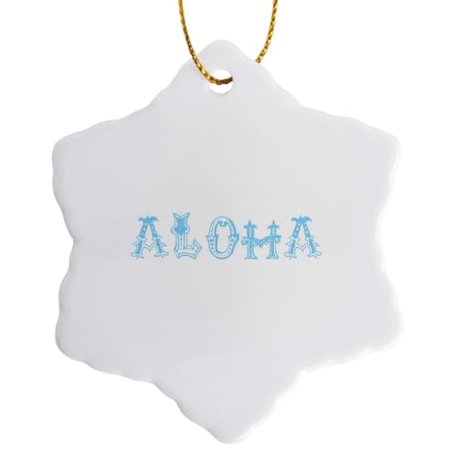 3 inch Snowflake Porcelain Ornament - Aloha Hawaii Greetings Love Languages Sanders Hawaii