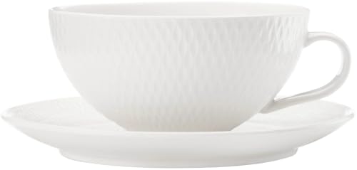 Maxwell&Williams Diamonds Round Teetasse mit Untertasse