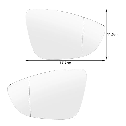 Verre rétroviseur thermique contre buée et angle mort pour VW Scirocco CC EOS Jetta - 2