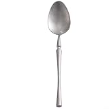 Fauhapyway Vintage 304 Edelstahllöffel, Retro poliert, Dessert-Eisportionierer mit ergonomischem Griff für westliches Essen (C)