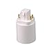 Produktbild LED-Licht-Lampen-Adapter GX24Q zu E27 Birnen-Halter-Sockel Converter 4 Pin Screw-basierte Lampe Extender Basis Sockel (weiß) DEjasnyfall