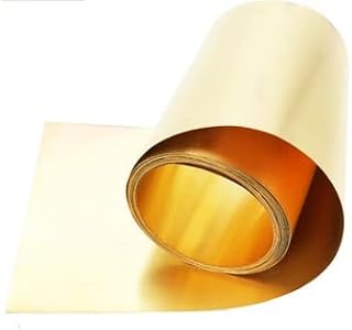 Occus 1PC 0.02/0.03/0.05/0.1/0.15/0.2/0.3/0.4/0.5/0.6/0.8/1mm x 200mm x1000mm Brass Metal Thin Sheet Foil Plate Thick - (Specification: 0.05x200x1000)