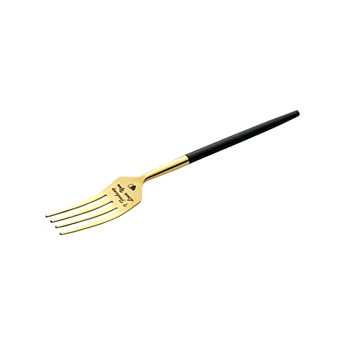 Love Gifts For Her Wife Him, Love Gifts For Girlfriend, Love Gifts For Long Distance Relationship, Funny Gifts, Engraved Stainless Steel Gold Plated Fork (Ss - Golden Black) #TOP1