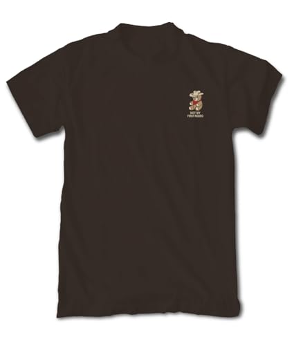 Riot Society Cowboy Teddy Bear Embroidered Mens T-Shirt - Dark Chocolate, XX-Large