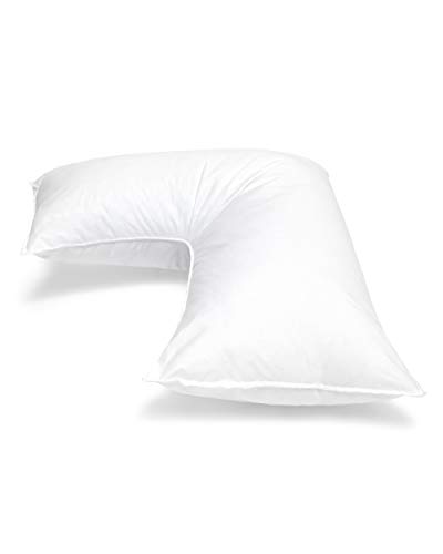 Pillows With A Purpose L Shaped Pillow Support For Head, Neck And Shoulders - White Cover Included #TOP2