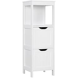 Cajoneras De Muebles De Cocina Yaheetech Mueble Auxiliar 30x30x89cm Columna con 2 Cajones Armario Cocina Cajonera Estrecho para Sala de Estar y Cuarto Baño Blanco