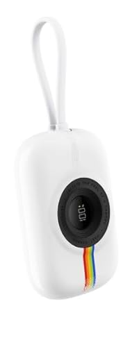 Power bank 10000 mAh con cavo integrato, piccolo mini powerbank a ricarica rapida da 20 W, batteria USB C Elementi essenziali da viaggio per la maggior parte dei dispositivi smart - Bianco - Gadget - Immagine 3