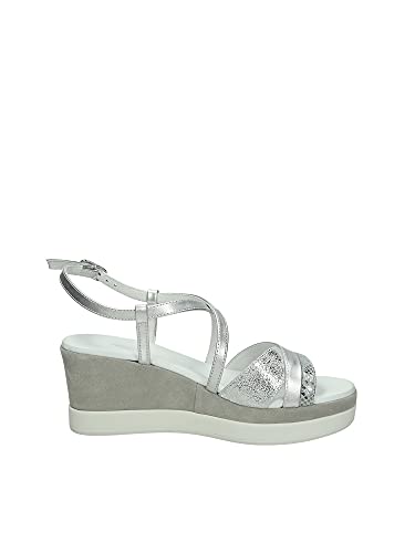 Sandalo Donna ArgentoGiardini E115791D in Pelle