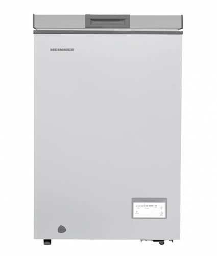 HEINNER HCF-HM100CSE++ Tisch Gefrierschrank 100 L, leiser Betrieb, Energieklasse E, flexible linke/rechte Tür, Weiß, energiesparend, kompakt – Inklusive 5‑Jahres‑Garantie
