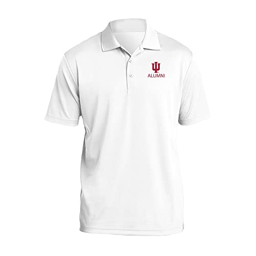 UGP Campus Apparel AP509 - Indiana Hoosiers Primary Alumni - Graduation LC Polo - Large - White