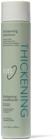 ion Thickening Conditioner, Vegan, Paraben Free Lightweight, Strengthening, Fine and Thinning Hair, Detangling