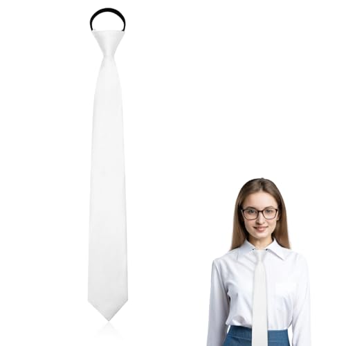 LJBFNN Womens Black Tie, Skinny Ties for Women Girls, Adjustable