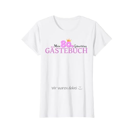 Mujer 80 cumpleaños mujeres 80 años fiesta libro de visitas regalo Camiseta