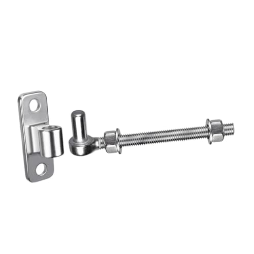 Perno en J universal de acero inoxidable con gancho y placa para puerta 7