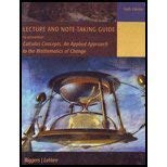 Paperback Lecture and Note-Taking Guide to Accompany Calculus Concepts: An Applied Approach to the Mathematics Book