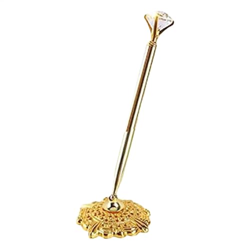 Trabajos De Boda En El Libro De Visitas - Decoración De Lápiz De Gema Linda Y Elegante, Bolígrafos De Boda De Oro | Pensas De Metal Doradas Duraderas Para El Libro De Invitados De Compromiso De Novia