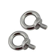 M8 x 1/2" inch (16.0mm) thread length male thread 304 grade stainless steel lifting eye hook bolt - 2 Nos-image-30