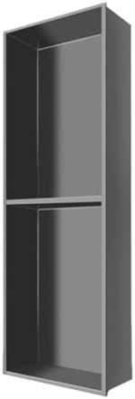 Waterproof Shower Niche Recessed,Shower Niche, Bathroom Wall Niche, Waterproof Stainless Steel Shower Niche, 1/2/3/4 Tier Shower Niche Shelf, No Tile Needed for,Black-90x28x12.5cm