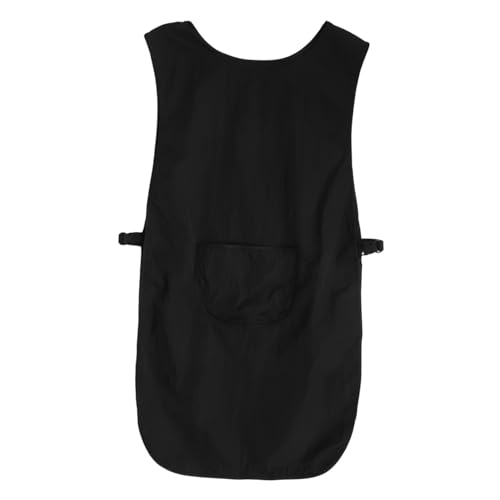 CLISPEED Grembiule Parrucchiera Nero Abito Senza Maniche Gilet Da Lavoro Resistente e Anti Sporco Adatto Per Barbieri e Professionisti Del Salone