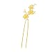 GRETD Sterling Silver Retro Pearl Hairpin Creative Butterfly Orchid Plate Hairpin Hanfu Hair Accessoires Step Shake (Color : A, Size : 4.*150cm)
