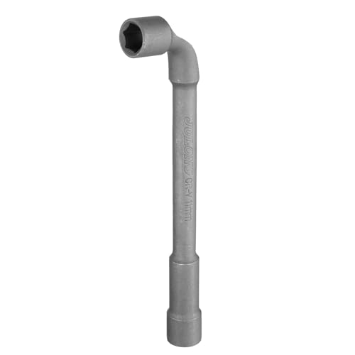 sourcing map L Shaped Angled Hex Socket Wrench 11mm CR-V Double Ended Metric 6 Point Tubular Socket Spanner for General Repairing, Pipeline, Bicycle Car Maintenance