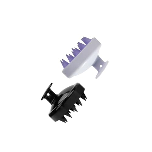 Pack 2 masajeadores de cuero cabelludo para cabeza mojado y seco scalp cepillo de masaje capilar exfoliante para lavado de pelo de silicona manual con champu