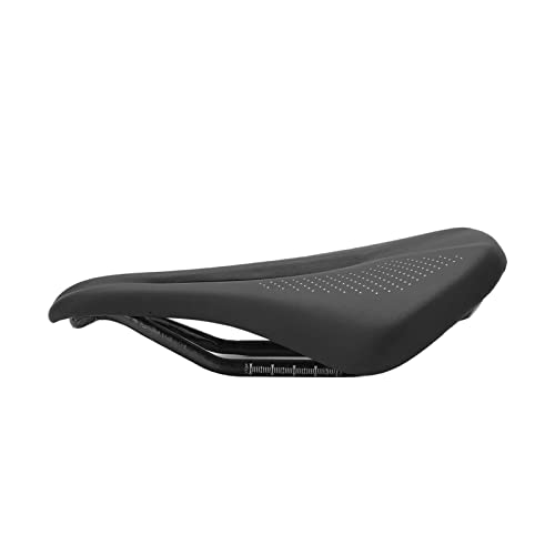 Sillín de bicicleta de 155 mm de ancho, cojín hueco para ciclismo de carretera con acolchado de espuma suave, bicicleta de carretera (negro)