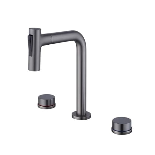 Robinet cascade de baignoire QTANZIQI à bec rétractable et douchette