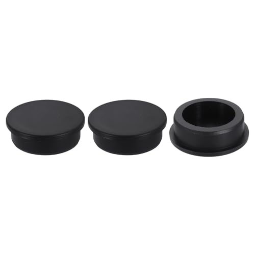Image of uxcell 3Pcs Silicone Hole Plug, Waterproof Round Rubber Stoppers Bottle Seal Plugs Tube Pipe End Caps for 42mm /1.65 inch Hole for Bathtub Bottle, Black