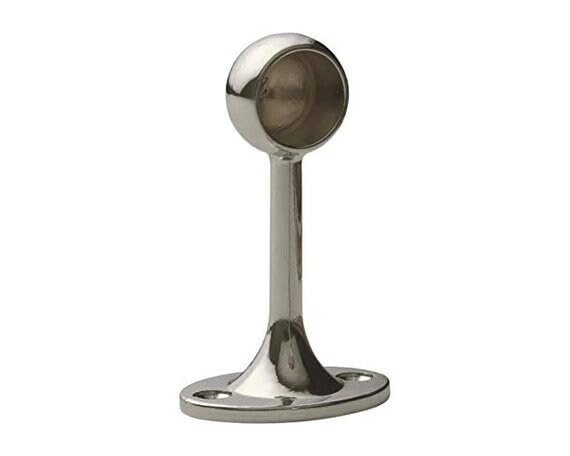 Plated Deluxe Towel Rail End Bracket-Pair 19 mm Satin Chrome